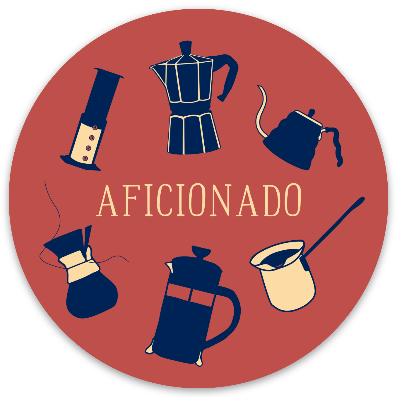 Aficionado Coffee Sticker
