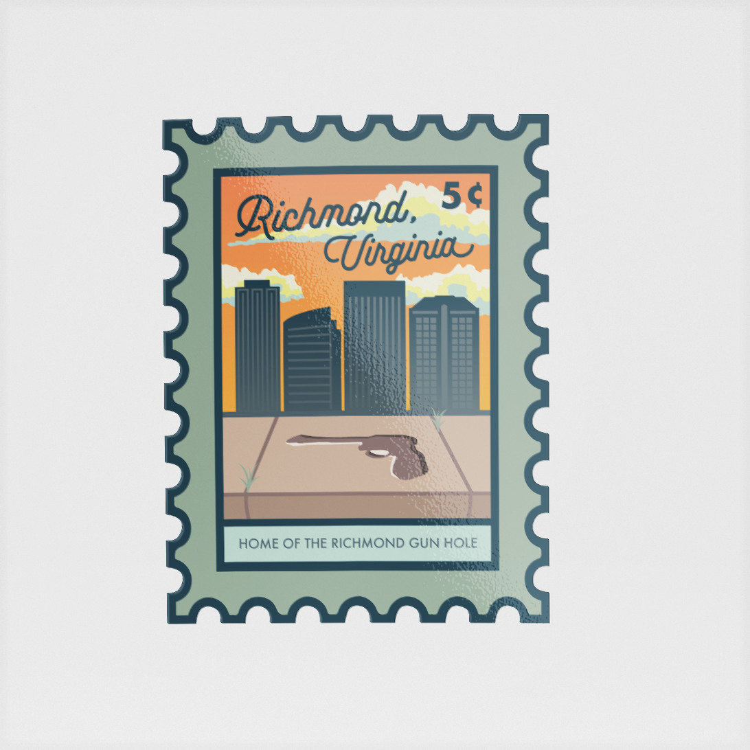 Richmond Gun Hole Sticker