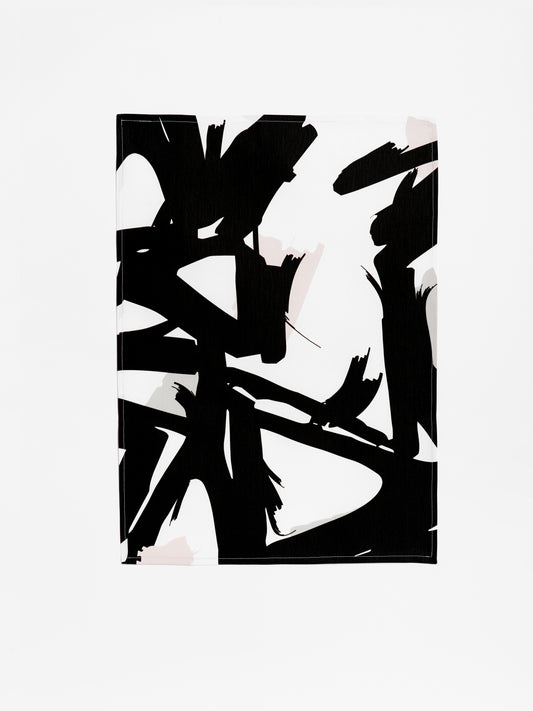 Abstract Series - Black/Grey/Pink Tea Towel