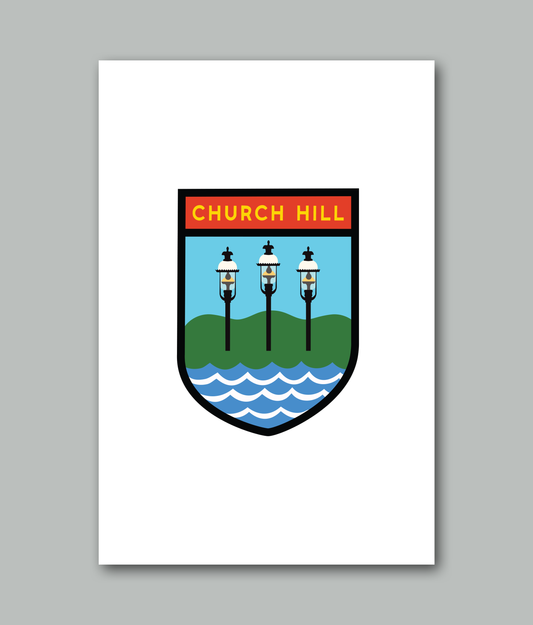 Church Hill - Gas Lamps - Print