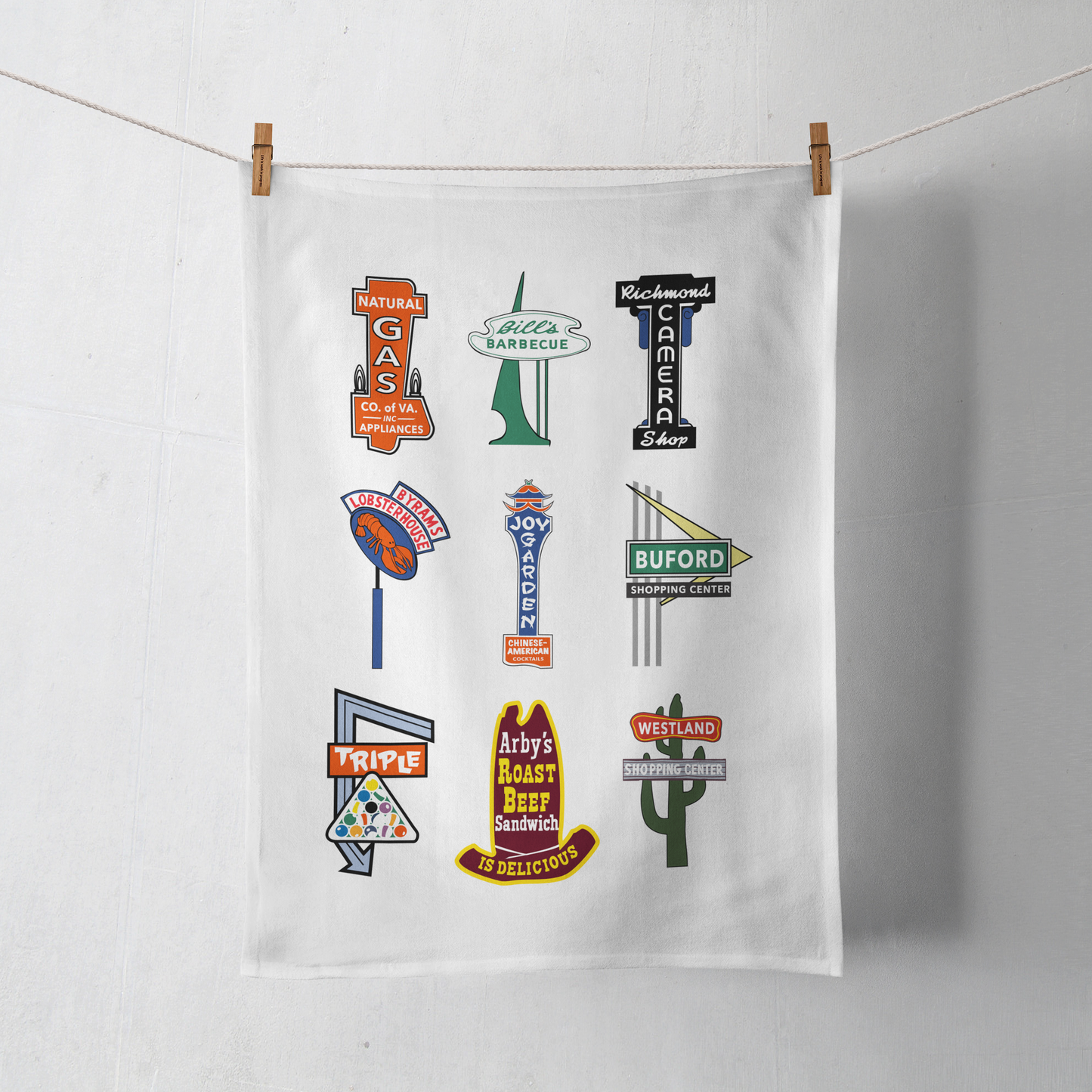 Richmond Neon Tea Towel