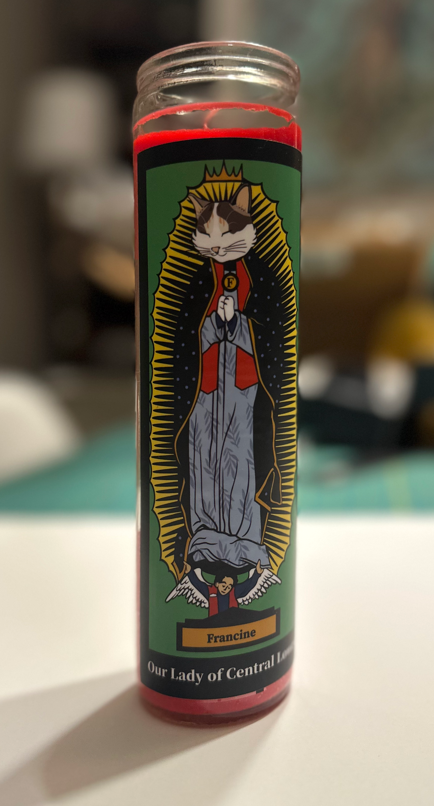 Francine the Central Lowe's Cat Devotional Candle