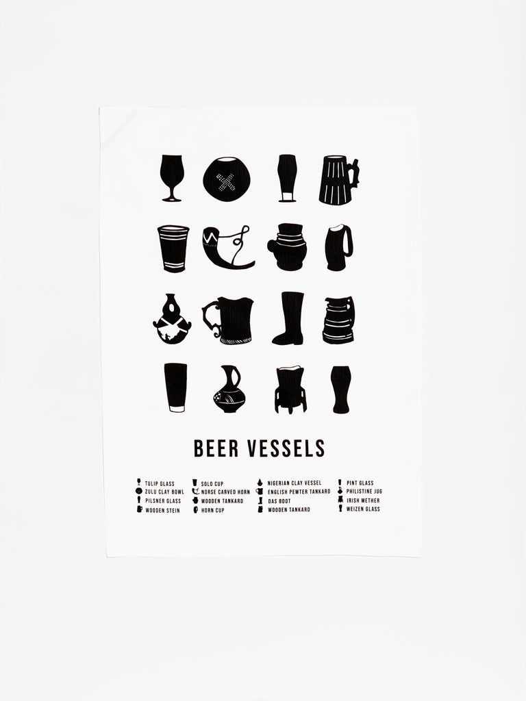 Beer Vessel Chart Towel