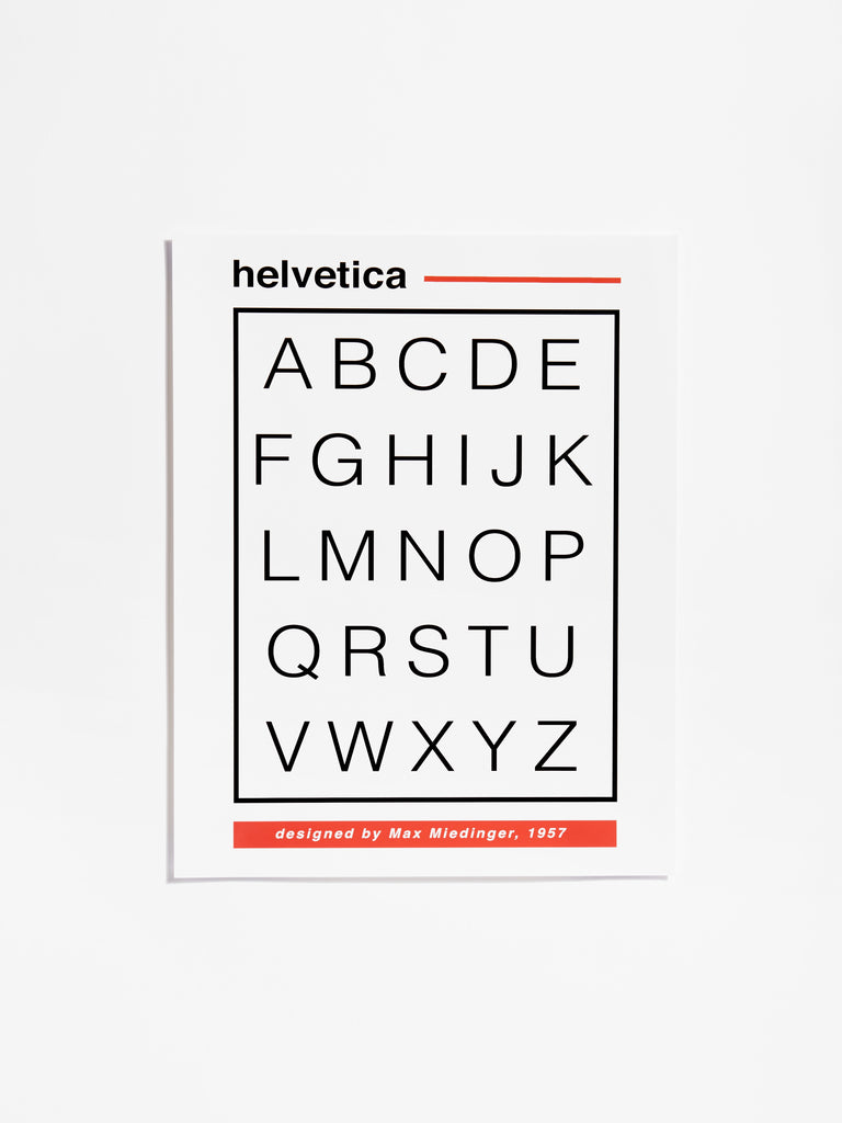 Helvetica Chart